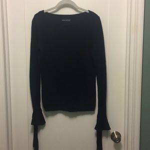 Navy blue boatneck sweater
